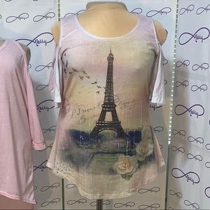 Big Bang USA - Cold Shoulder Eiffel Tower Top Med